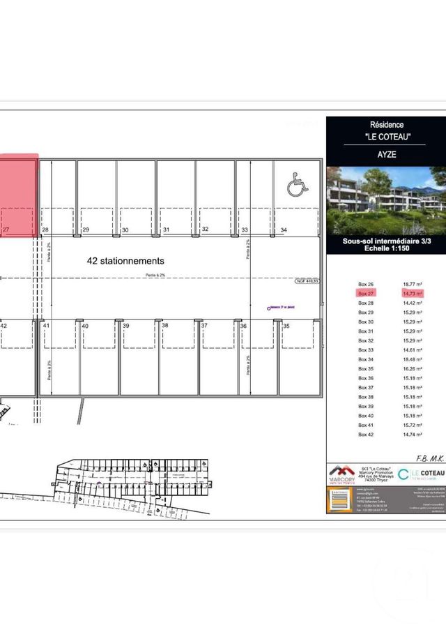 parking à louer - 14.73 m2 - AYSE - 74 - RHONE-ALPES - Century 21 Patrimoine Rochois